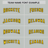 Custom Gray Royal and Gold Sides Gradient Fashion Personalized Team Football Jersey