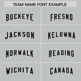 Custom Gray Pink and Powder Blue Sides Gradient Fashion Personalized Team Football Jersey