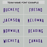 Custom Gray Pink and Purple Sides Gradient Fashion Personalized Team Football Jersey