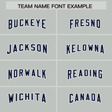 Custom Gray Royal and Navy Sides Gradient Fashion Personalized Team Football Jersey