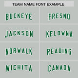 Custom Gray Orange and Kelly Green Sides Gradient Fashion Personalized Team Football Jersey
