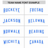 Custom White Powder Blue and Pink Sides Gradient Fashion Personalized Team Football Jersey