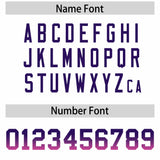 Custom White Purple and Pink Sides Gradient Fashion Personalized Team Football Jersey