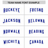 Custom White Royal and Red Sides Gradient Fashion Personalized Team Football Jersey