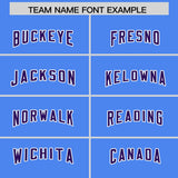 Custom Powder Blue Orange and Purple Sides Gradient Fashion Personalized Team Football Jersey