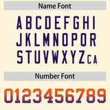 Custom Cream Orange and Purple Sides Gradient Fashion Personalized Team Football Jersey