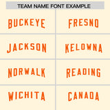 Custom Cream Orange and Bright Green Sides Gradient Fashion Personalized Team Football Jersey