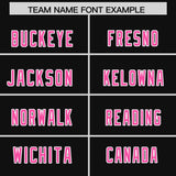 Custom Black Pink and Purple Sides Gradient Fashion Personalized Team Football Jersey