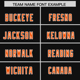 Custom Black Royal and Orange Sides Gradient Fashion Personalized Team Football Jersey