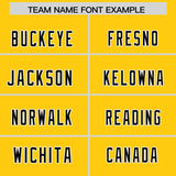 Custom Gold Orange and Black Sides Gradient Fashion Personalized Team Football Jersey