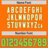 Custom Orange Neon Green and Gold Sides Gradient Fashion Personalized Team Football Jersey