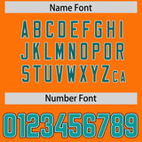 Custom Orange Aqua and Aqua Sides Gradient Fashion Personalized Team Football Jersey