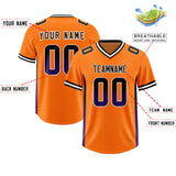 Custom Orange Black and Purple Sides Gradient Fashion Personalized Team Football Jersey