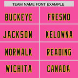 Custom Pink Neon Green and Gold Sides Gradient Fashion Personalized Team Football Jersey
