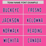 Custom Pink Purple and Powder Blue Sides Gradient Fashion Personalized Team Football Jersey