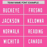 Custom Pink Gold Sides Gradient Fashion Personalized Team Football Jersey