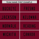 Custom Cardinal Black and Khaki Sides Gradient Fashion Personalized Team Football Jersey