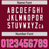 Custom Cardinal Pink and Powder Blue Sides Gradient Fashion Personalized Team Football Jersey