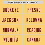 Custom Khaki Cardinal and Black Sides Gradient Fashion Personalized Team Football Jersey