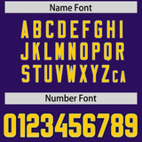Custom Purple Gold Sides Gradient Fashion Personalized Team Football Jersey