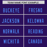Custom Purple Powder Blue and Pink Sides Gradient Fashion Personalized Team Football Jersey