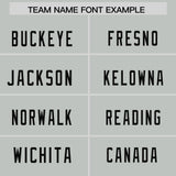 Custom Gray Pink and Powder Blue Sides Gradient Fashion Personalized Team Football Jersey
