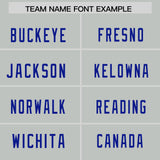 Custom Gray Powder Blue and Bright Green Sides Gradient Fashion Personalized Team Football Jersey