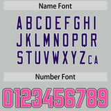 Custom Gray Pink and Purple Sides Gradient Fashion Personalized Team Football Jersey