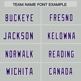 Custom Gray Pink and Purple Sides Gradient Fashion Personalized Team Football Jersey