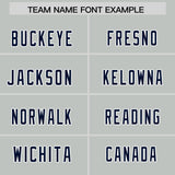 Custom Gray Royal and Navy Sides Gradient Fashion Personalized Team Football Jersey