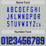 Custom Gray Royal and Red Sides Gradient Fashion Personalized Team Football Jersey