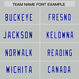 Custom Gray Royal and Red Sides Gradient Fashion Personalized Team Football Jersey