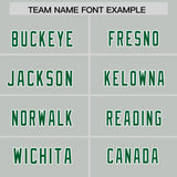 Custom Gray Orange and Kelly Green Sides Gradient Fashion Personalized Team Football Jersey