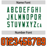 Custom White Orange and Kelly Green Sides Gradient Fashion Personalized Team Football Jersey