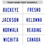 Custom White Royal and Orange Sides Gradient Fashion Personalized Team Football Jersey