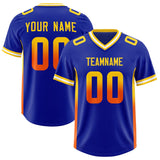 Custom Royal Gold Sides Gradient Fashion Personalized Team Football Jersey