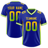 Custom Royal Gold Sides Gradient Fashion Personalized Team Football Jersey