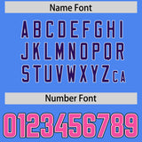 Custom Powder Blue Pink and Purple Sides Gradient Fashion Personalized Team Football Jersey