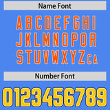 Custom Powder Blue Gold and  Sides Gradient Fashion Personalized Team Football Jersey