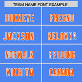 Custom Powder Blue Gold and  Sides Gradient Fashion Personalized Team Football Jersey