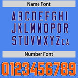 Custom Powder Blue Orange and Purple Sides Gradient Fashion Personalized Team Football Jersey