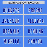 Custom Powder Blue Gray and White Sides Gradient Fashion Personalized Team Football Jersey