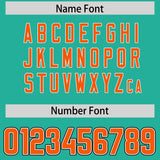 Custom Bright Green Orange and Kelly Green Sides Gradient Fashion Personalized Team Football Jersey