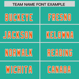 Custom Bright Green Orange and Kelly Green Sides Gradient Fashion Personalized Team Football Jersey