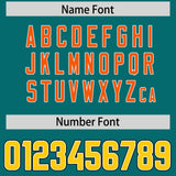 Custom Aqua Gold Sides Gradient Fashion Personalized Team Football Jersey