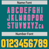 Custom Aqua Gold Sides Gradient Fashion Personalized Team Football Jersey