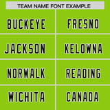 Custom Neon Green Black and White Sides Gradient Fashion Personalized Team Football Jersey