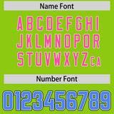 Custom Neon Green Powder Blue and Pink Sides Gradient Fashion Personalized Team Football Jersey