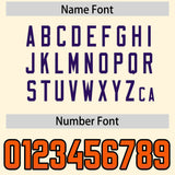 Custom Cream Orange and Purple Sides Gradient Fashion Personalized Team Football Jersey