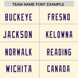 Custom Cream Orange and Purple Sides Gradient Fashion Personalized Team Football Jersey